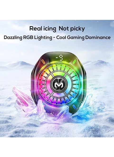 Mobile Phone Cooler for Game Fan PUBG, Designed iPhone 12/13 Series, Live Streaming and Vlog, Semiconductor Heatsink Without Noise iOS Android, ipad Tablet