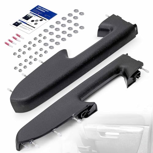 RHAOCZIYAUTO Left Driver & Right Passenger Side Armrest Repair Kit Fit for Chevy Silverado 1500 2500HD 3500HD 2010-2014 For GMC Sierra 1500 2500 HD 3500 HD 2010-2014 Door Panel with Release Handle Below Armrest - Image 1