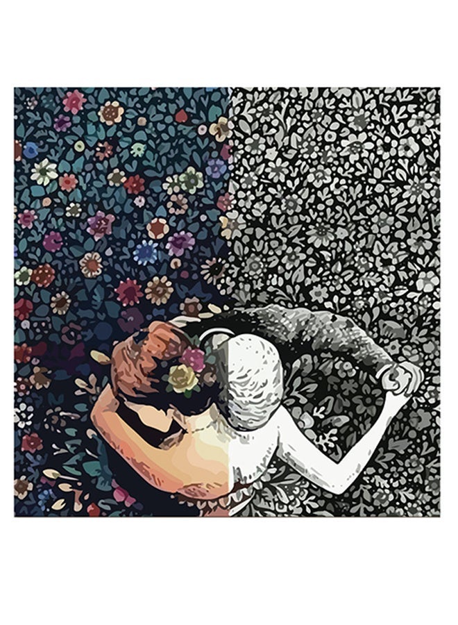 RYN Slow Dance Themed Wall Art White/Green/Black 30x30cm - Image 1