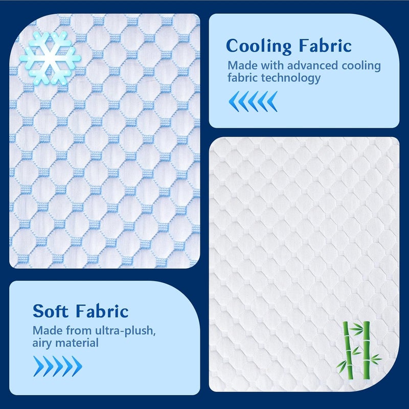 Iwacool Thin Pillow for Sleeping, Cooling Gel Flat Pillow for Stomach and Back Sleepers, Ultra Slim Stomach Sleeping Pillows for Shoulder Neck Pain Relief, Low Profile Memory Foam Pillows 2.25-inches - Image 4
