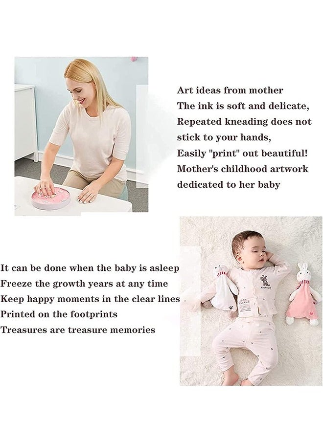 Taimi Baby Footprint Handprint Frame Kit for Baby Shower Gifts, DIY Infants Clay Souvenir Ornament Keepsake Kit Keepsake Box for Newborn Baby Boys and Baby Girls, Memorable New Mom Gifts (Pink)  - Image 4