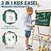 SUNFATT Easel for KidsAdjustable Wooden Art Easel for Kids114 Art SuppliesDouble Sided Magnetic Chalkboard and White Board for KidDrawing and Painting for Aged 24578122 Paper Rolls - Image 4