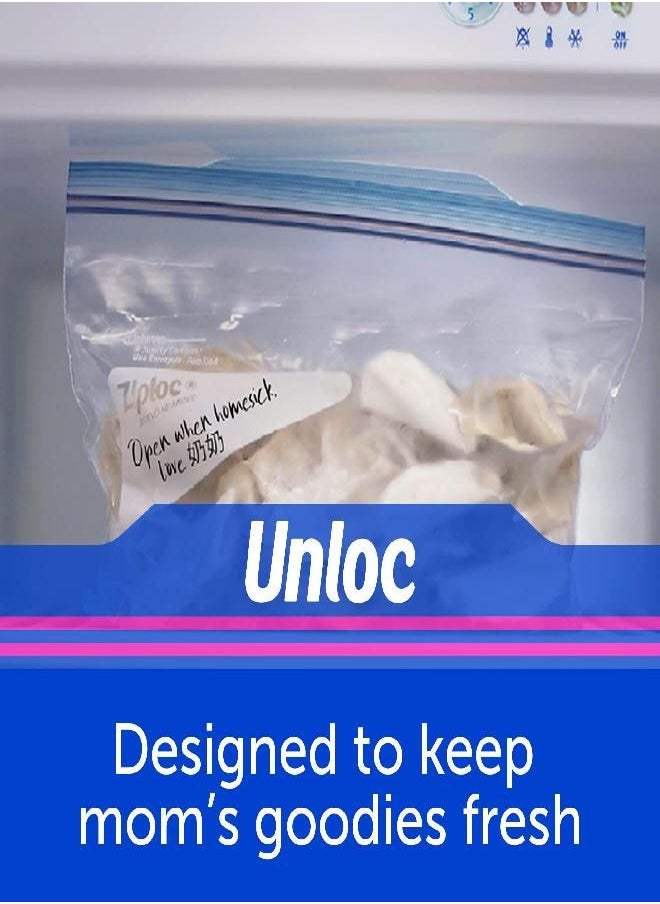 Ziploc Gallon Food Storage Freezer Bags, Grip 'n Seal Technology for Easier Grip, Open, and Close, 60 Count