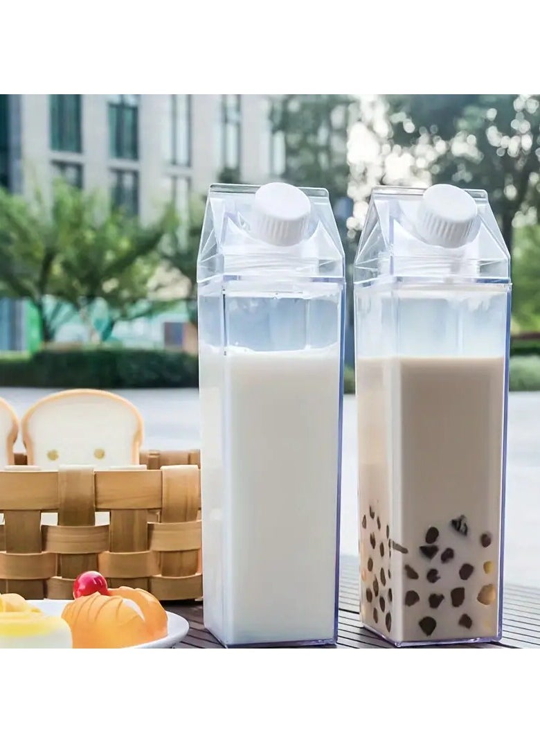 Homesmiths Plastic Milk Bottle, Reusable Milk and Juice Jug, Transparent, Rotatable Seal for Freshness, Perfect for Office, Camping & Kitchen Use, BPA-Free Container-1 Liter  - Image 5