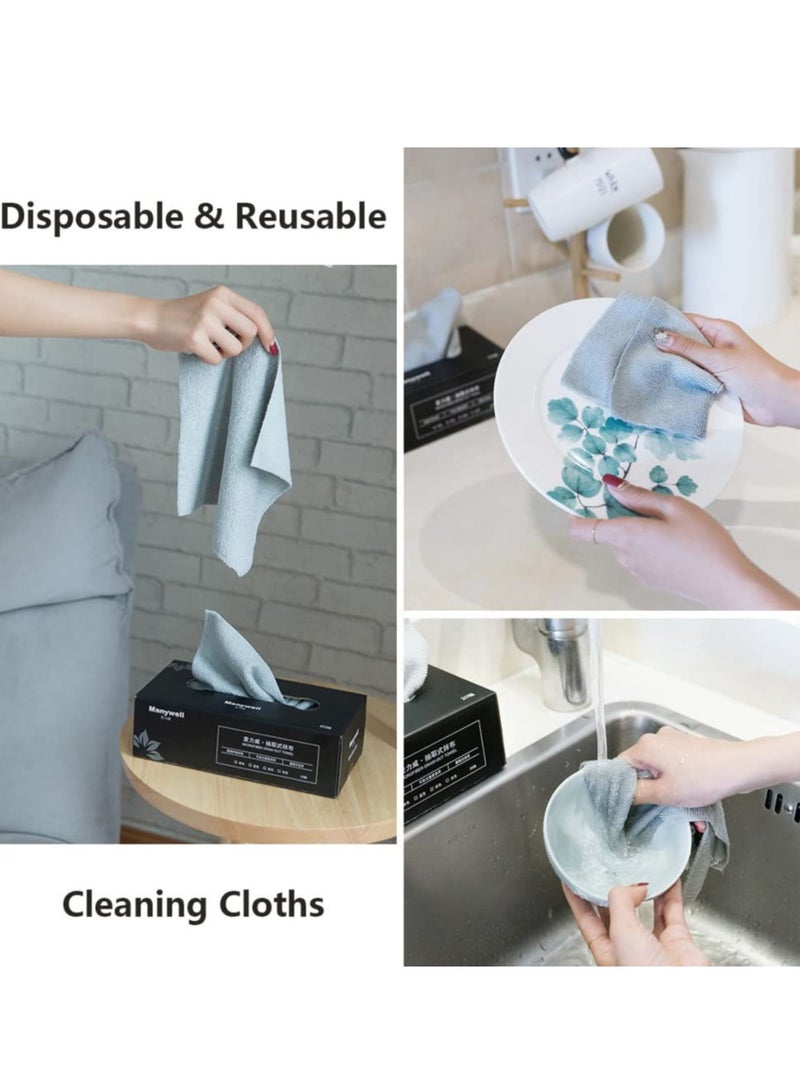 Bukela Disposable Cleaning Towel, 20 Pcs Per Box Reusable Cleaning Cloth, Lazy Rags, Washcloth Washable Multi-Purpose Cleaning Cloths for House Kitchen Car Restaurant-Pink(2 Boxes) - Image 2