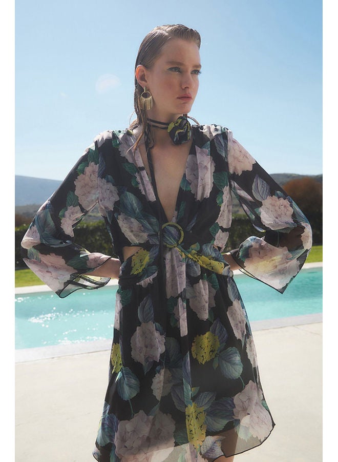 BSB Floral dress with flower applique - Gold label - Image 3