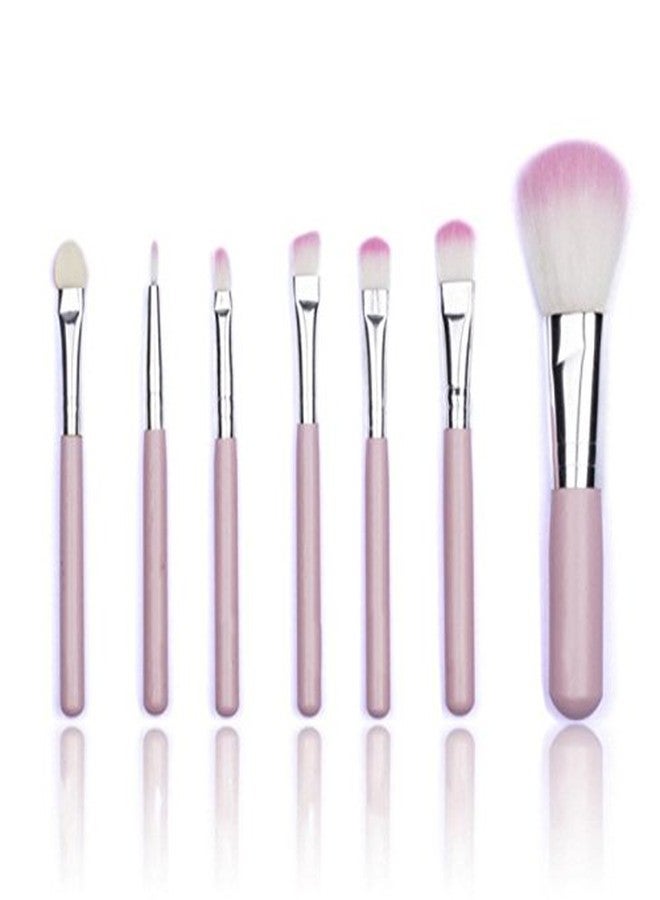 Gugzy® 7pcs Girl Powder Eyeshadow Makeup Brush Kit Pro Quality Cosmetic Tool for women (Pink) - Image 2