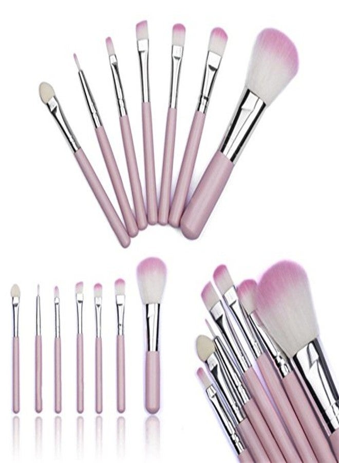 Gugzy® 7pcs Girl Powder Eyeshadow Makeup Brush Kit Pro Quality Cosmetic Tool for women (Pink) - Image 5