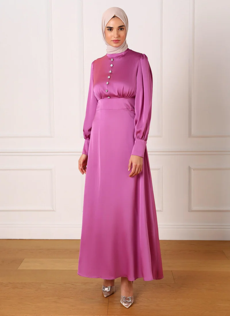 رفقة من مودانيسا Plum - Modest Evening Dress - Refka