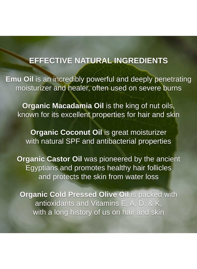 Shwally Nourish & Protect Hair & Body Oil Serumpure Emu Rosemary Macadamia Castor Coconut & Olive Oils For Hair Growth Strengthening Split Ends & Dry Scalp6 Months Supply4 Oz - Image 3