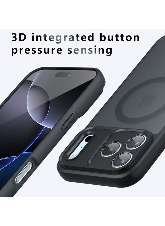 Magnetic Case for iPhone 17 Pro Max 5G 6.9 inch, Frosted Translucent Back Protective Slim Phone Cover, Anti-Fingerprints, Anti-Fall Drop Protection, Shockproof Case for iPhone 17 Pro Max 5G (Black) - Image 5