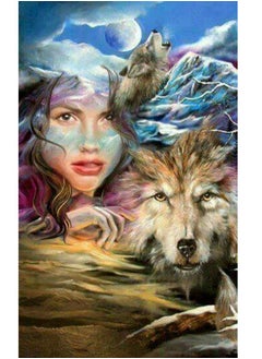 STRATEG Paint By Numbers For Adults Kids Wolves Acrylic Wall Art For Home Office Calming Relaxation Color By Number Activity Kit Paint by Numbers Canvas For Beginners  - Image 1