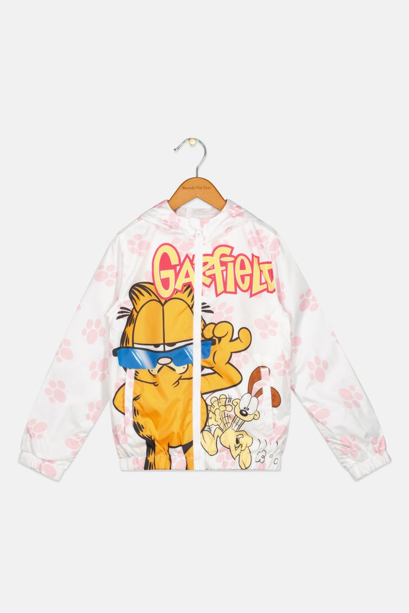 nickelodeon جاكيت واقي من الرياح بأكمام طويلة بطبعة جارفيلد × نيكيلوديون للأطفال الأولاد، متعدد الألوان - Image 2