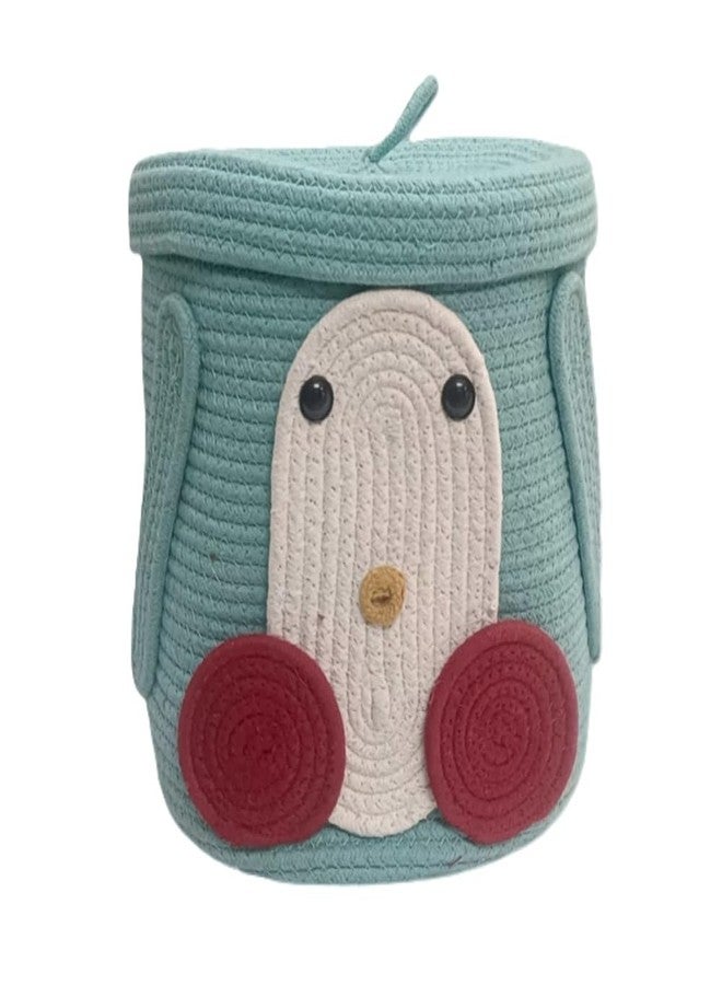 FIBREGOLD Smiley Face Rope Storage Basket for Kids with Lid | Cotton Toy Organizer Bin for Nursery, Baby Laundry, Soft Toys and Bedroom Storage - Image 5
