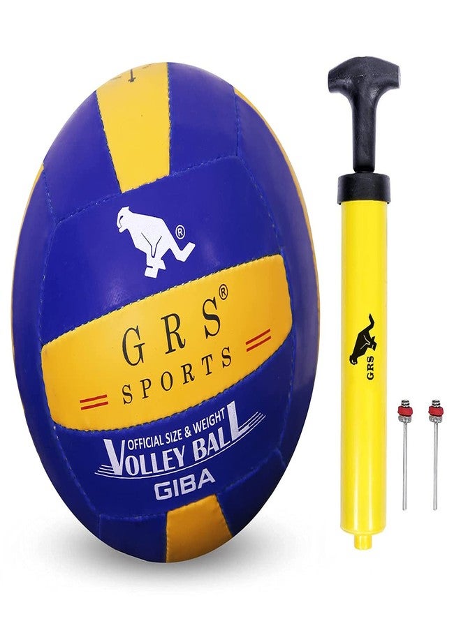 Grès GRS Hand Stiched Rubber VOLLYBALL Size-4 (Multicolour, Ball+ Free AIR Pump, Volleyball) - Image 1