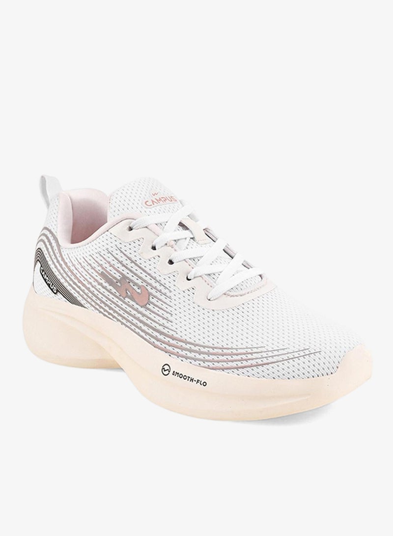 CAMPUS Women Camp-Lex Memory Foam Lace-Up Running-White - Image 1