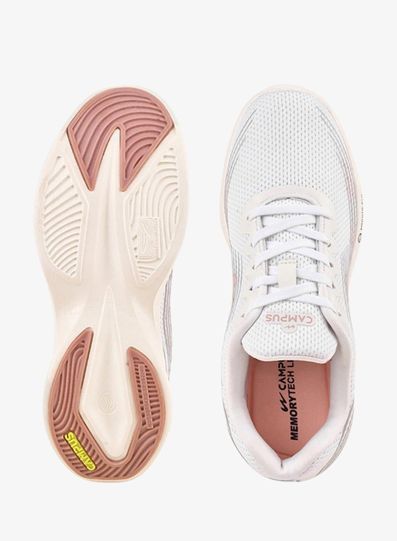 CAMPUS Women Camp-Lex Memory Foam Lace-Up Running-White - Image 3