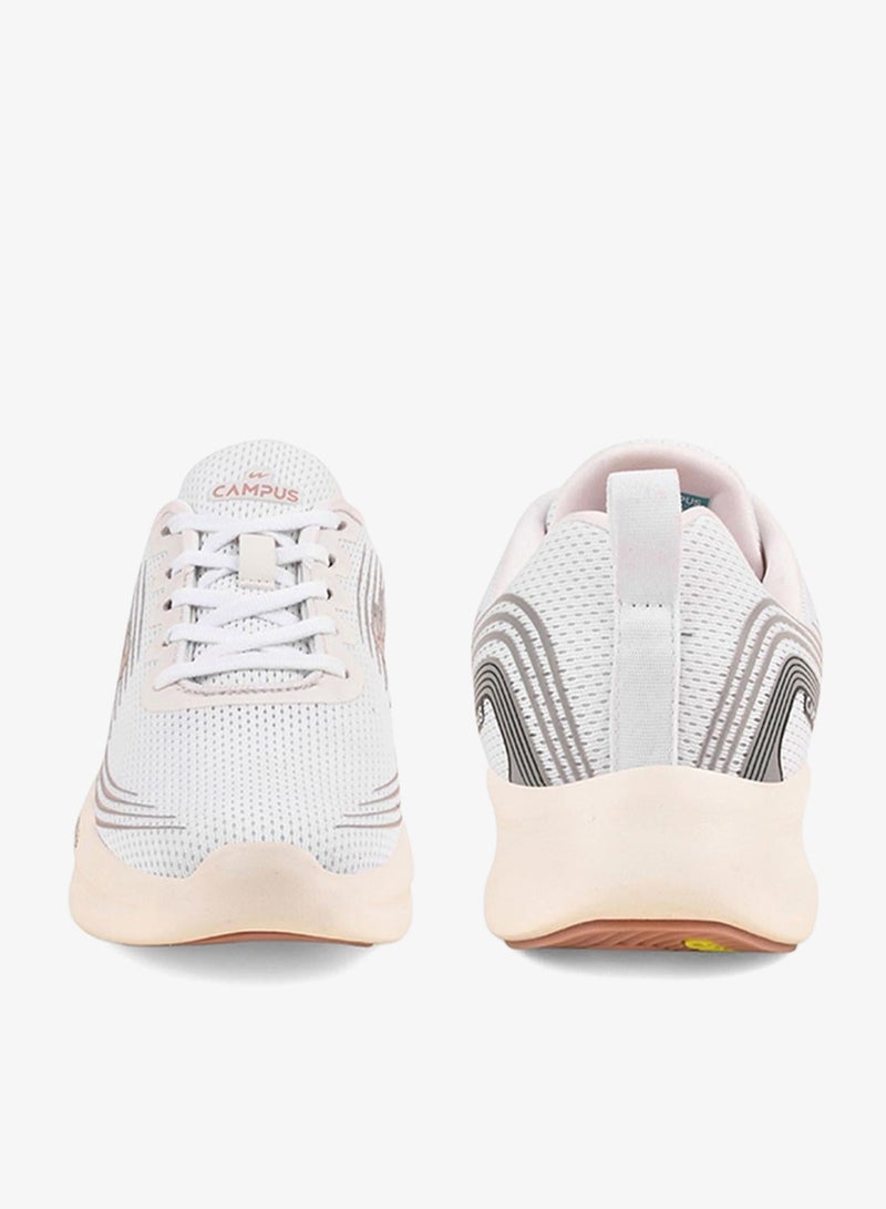 CAMPUS Women Camp-Lex Memory Foam Lace-Up Running-White - Image 2