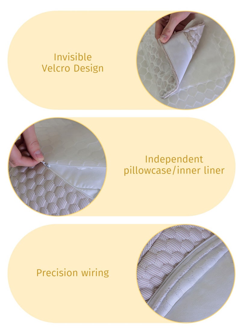 Moovant Maternity Pillow for Pregnant Women, Multifunctional Pregnancy Pillows with Little Pillow, Lumbar Support Side Sleeping Pillow for Side Sleeping with Belly Leg Back Support, Gray  - Image 5