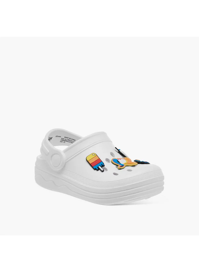 ديزني Boys Donald Duck Applique Clogs with Backstrap