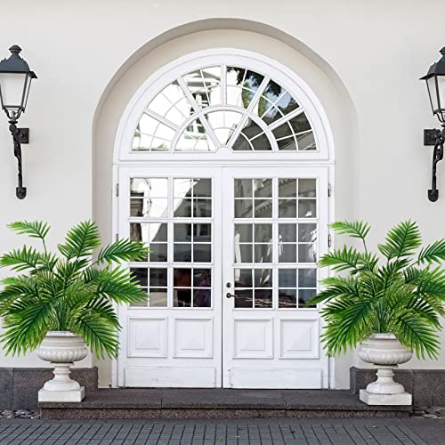 Hamore Artificial Palm Tree Plants, Faux Tropical Palm Tree Leaf, Artificial Areca Palm Plant, UV Resistant Tropical Tree for Indoor Outdoor Home Office Decoration - Image 5