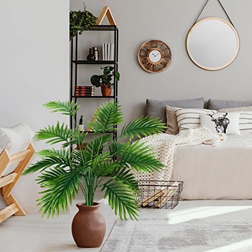 Hamore Artificial Palm Tree Plants, Faux Tropical Palm Tree Leaf, Artificial Areca Palm Plant, UV Resistant Tropical Tree for Indoor Outdoor Home Office Decoration - Image 4