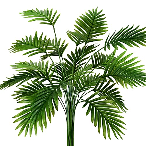 Hamore Artificial Palm Tree Plants, Faux Tropical Palm Tree Leaf, Artificial Areca Palm Plant, UV Resistant Tropical Tree for Indoor Outdoor Home Office Decoration - Image 1