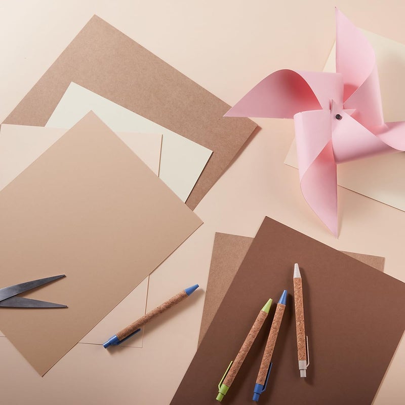 Topeen 30 Sheets 8.5x11 Color Tones Cardstock Paper 250GSM Thick Paper Cards for Birthday Party, Invitations and DIY Crafts Decoration (Brown) - Image 3