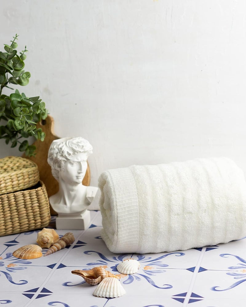 Mush مجموعة مناشف فاخرة من الخيزران 3 قطع | ناعمة للغاية، ماصة ومضادة للميكروبات 600 غم (منشفة استحمام، منشفة يد ومنشفة وجه) مثالية للاستخدام اليومي والهدايا (لون أصفر ليموني) - Image 5