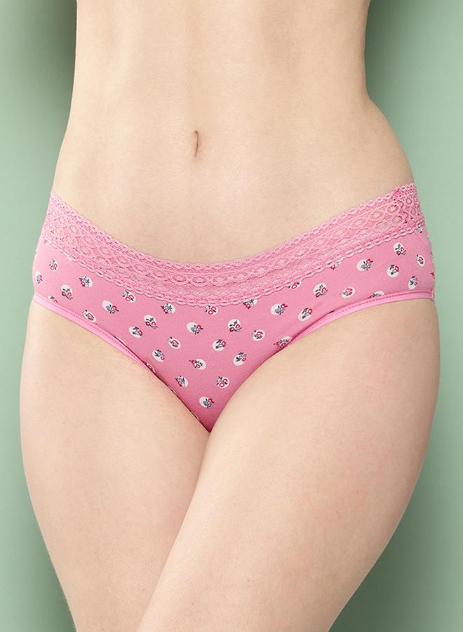 Leading Lady Pack of 3 - Printed Lace Waistband Bikini - Image 3