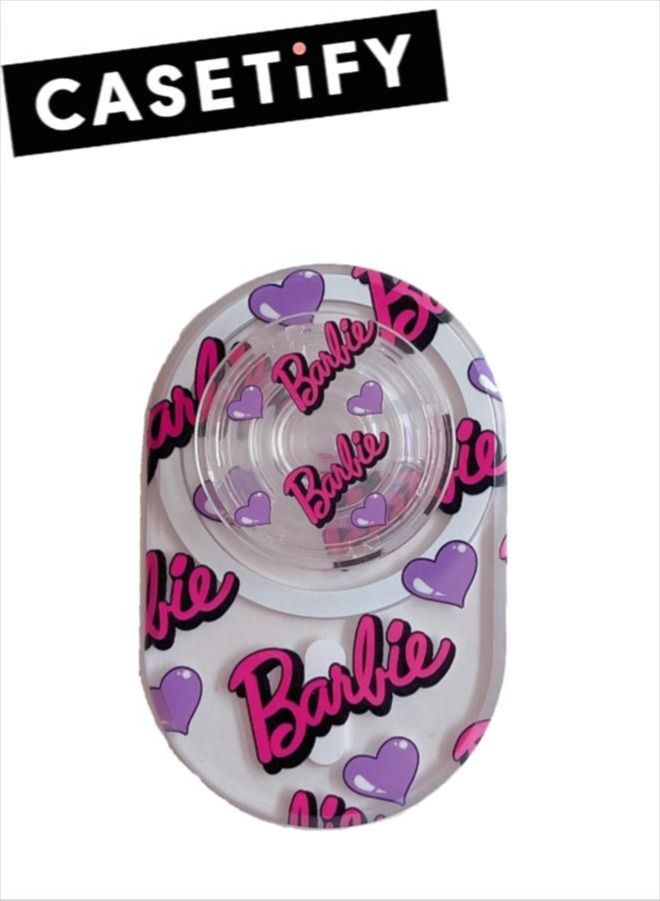 Casetify Barbie Phone Grip Stand Compatible with MagSafe, MagSafe Phone Grip Holder, Wireless Charging Compatible Pink - Image 1