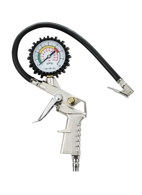 Tire Pressure Inflator and Gauge Kit - Heavy-Duty Inflator Gun with Pressure Gauge -High-Performance Auto Tire Inflation Tool with Precision Air Control for Vehicle Maintenance and Tire Repair
