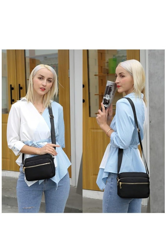SYOSI Women Nylon Crossbody Bag Waterproof Multi Pockets Shoulder Handbags Small Lightweight Travel Purse Adjustable Strap  - Image 2
