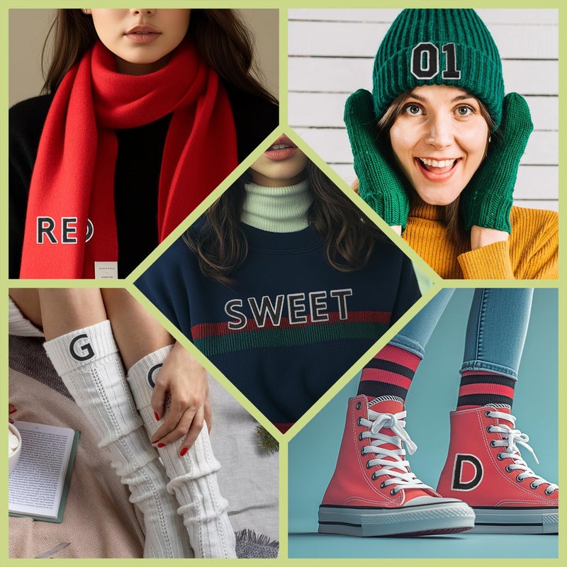 RF-patch 72 Pcs Iron on Letters for Fabric, Alphabet Embroidered Patch A-Z, Number Patch 0-9, Iron on Letters and Numbers for Clothes, Hat, Jeans(Black) - Image 4