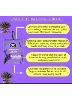 AROMIND AROMIND Lavender Fragrance Sachet 20g Each Pack of 6 Scented Pouches for Wardrobe Car Home  - Image 3