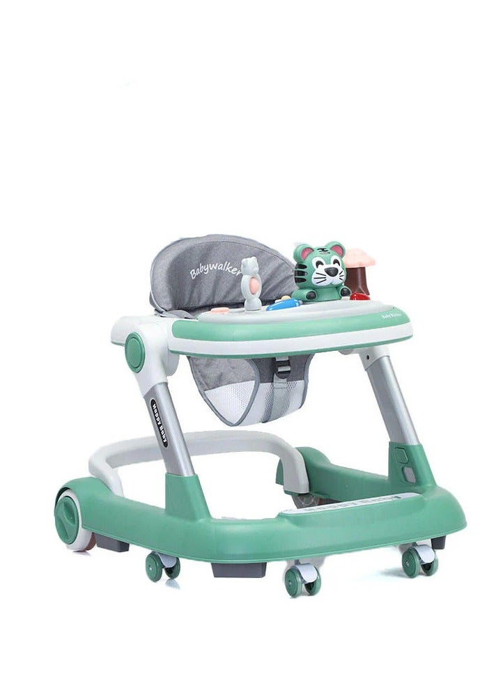 Happy Baby 5-in-1 Baby Walker with Wheels, 4 Height Adjustable Baby Walker and Activity Center for Boys and Girls, Baby Walkers for Children Aged 4-18 Months - Image 1