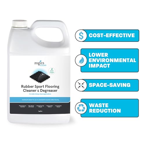 Zogics Rubber Flooring Cleaner and Degreaser – Cleaner Concentrate and Heavy Duty Degreaser for Rubber Floors and Mats, Biodegradable and Non Toxic Cleaner (1 Gallon) - Image 5