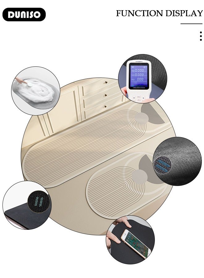 DUNISO 2 PCS  Kitchen Mats and Rugs Set , Non Slip Heavy Duty Standing Mat, Quick Dry Diatom Mud Floor Mat,  Extra Soft and Absorbent Floor Mats for  Kitchen, Bath, Office, Laundry(40*60cm+40*120cm) - Image 5