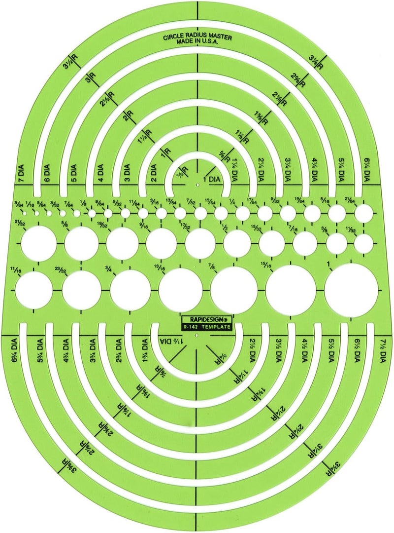 Circle Radius Master Template, 1 Each (R142)