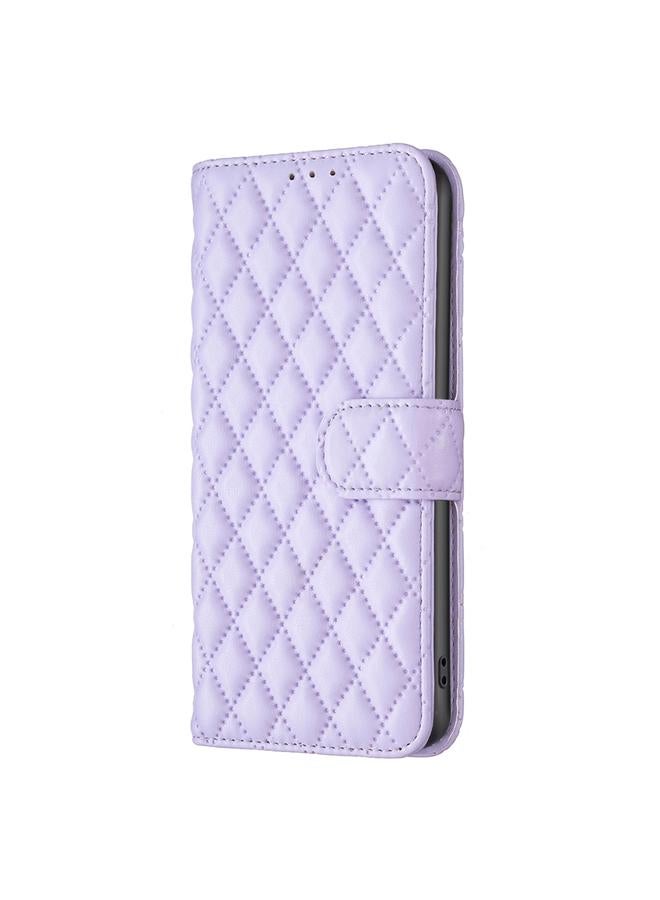 زبون جراب لهاتف Infinix Hot 30 Diamond Lattice محفظة جلدية قابلة للطي - Image 2