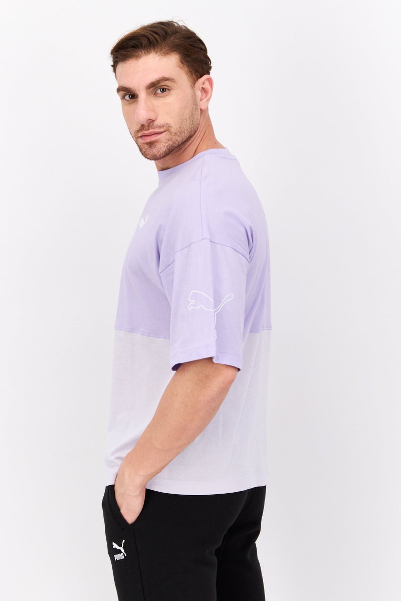 PUMA Men Sportwear Fit Brand Logo Training T-Shirt, Purple - Image 3