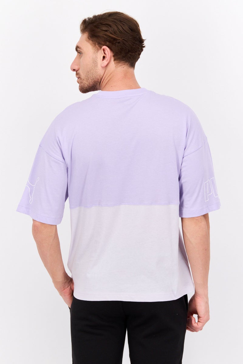 PUMA Men Sportwear Fit Brand Logo Training T-Shirt, Purple - Image 4