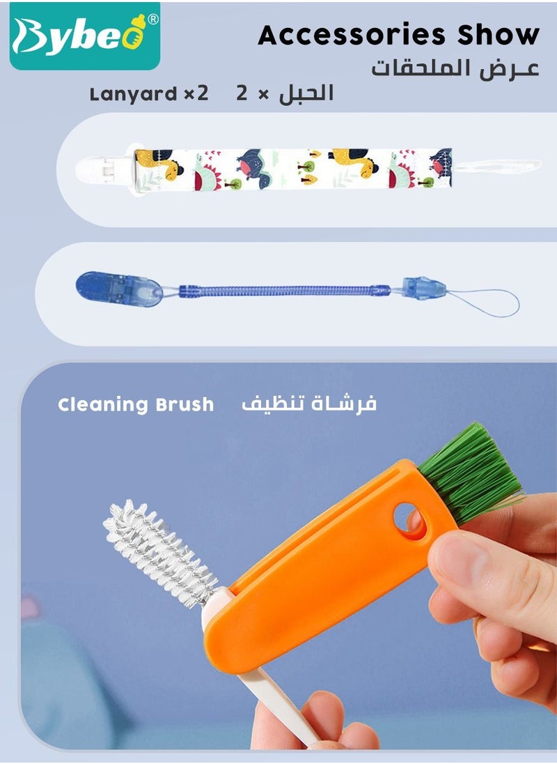Bybeo - 2 Pack Silicone Baby Teething Toys, Remote Control and Car Key Shape Infants Chew Toy With 2 Anti-loss Chain And One Cleaning Brush - Image 1