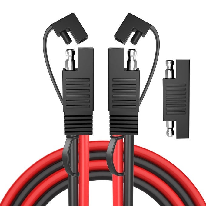Sae Extension Cable 10Awg 656Ft Quick Disconnect Wire Harness With Sae Polarity Reverse Adapter For Automotive Solar Panel Motorcycle Cars Tractor