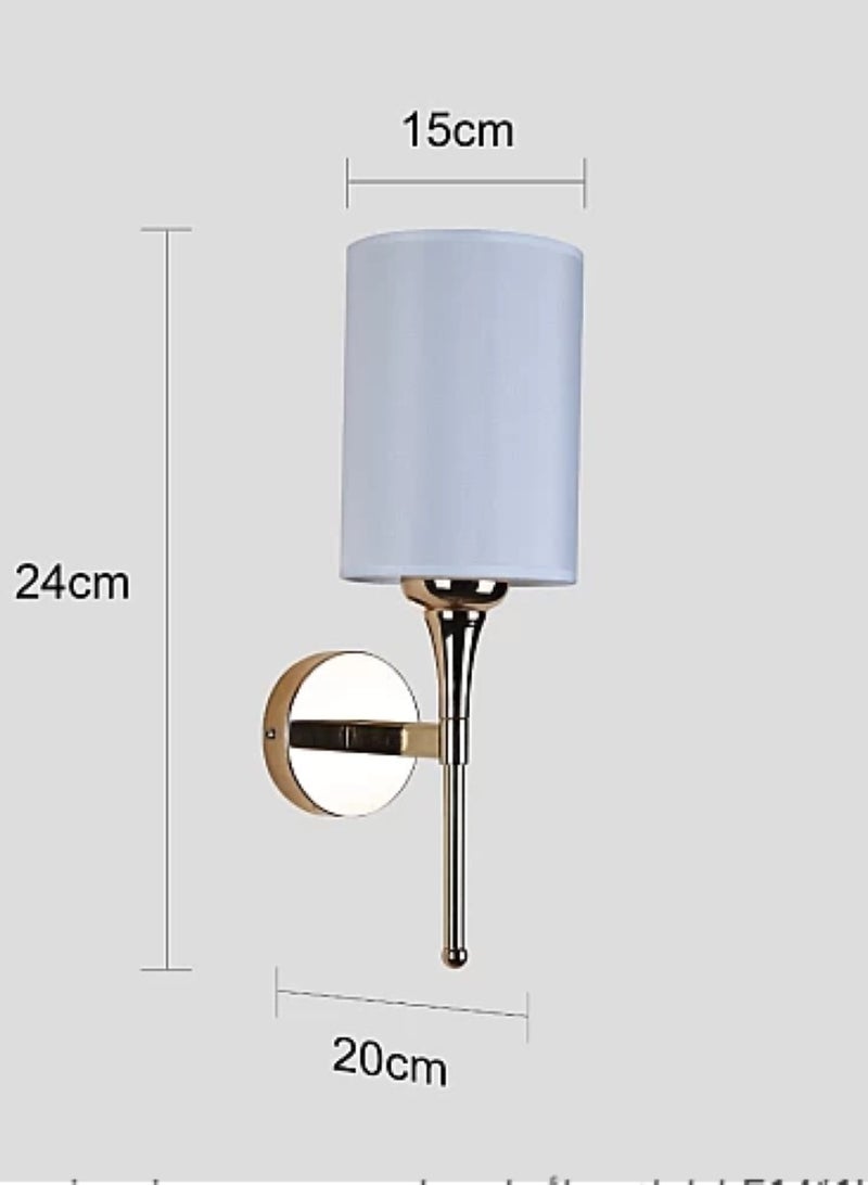 ابليك حائط جداري مودرن مفرد ذهبي E14*1L  - Image 3