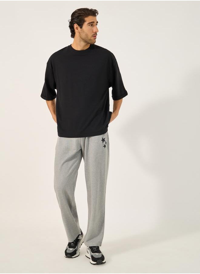 Styli Styli Mid Rise Printed Relaxed Fit Terry Joggers  - Image 2