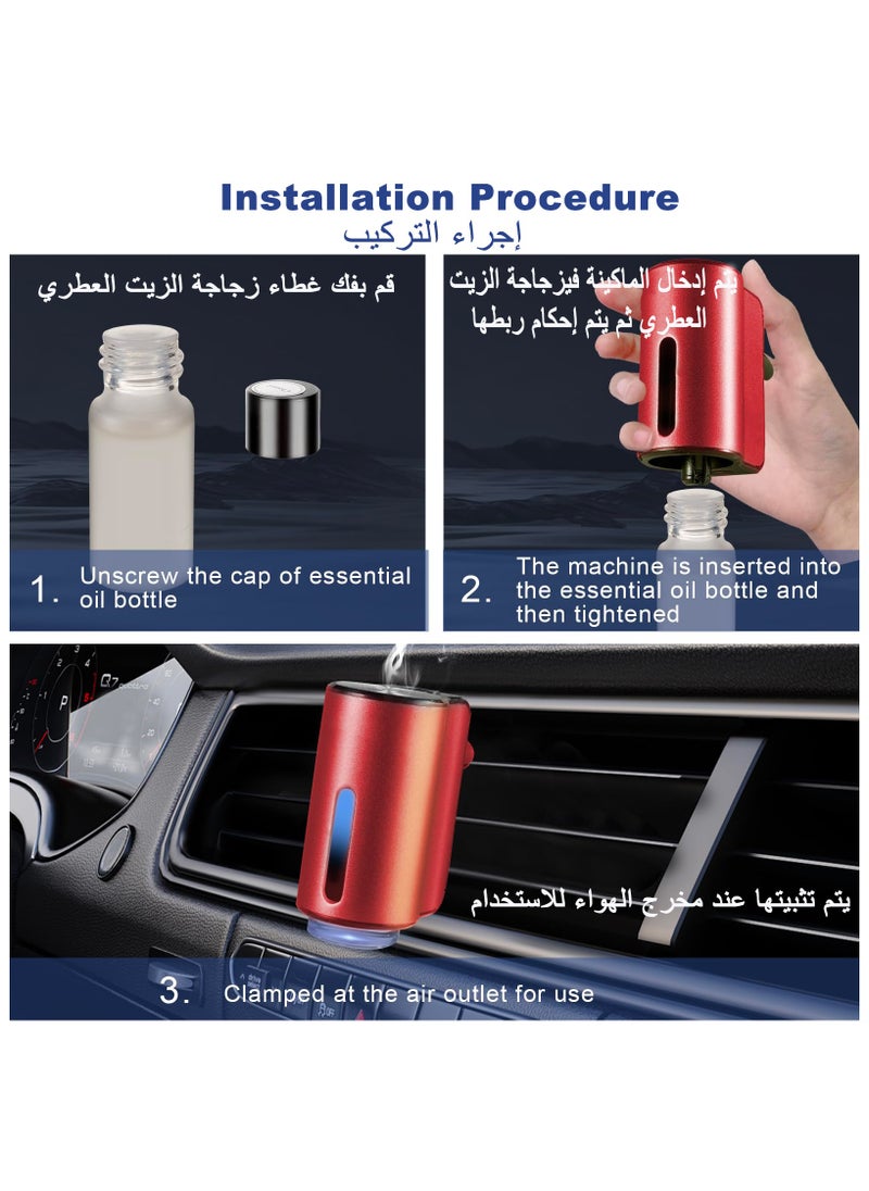 LKTOCAFT - Intelligent  Car Air Freshener Diffuser, Three Adjustable Modes Smart Car Air Freshener, Car Aroma Diffuser with 3pcs Essential Oil Bottles (Empty Bottle) - Image 1
