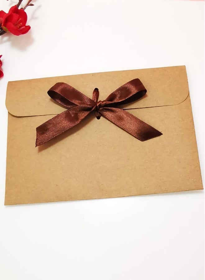 50 Pack of Kraft Paper Envelope Bags with Ribbon for Invitations, Weddings, Parties, and Thanksgiving - Vintage Style Envelopes for All Occasions - Image 2