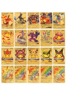 Pokemon Golden foiled Pokemon Cards Rainbow Set (110 Pcs 55 Gold and 55 Rainbow) Pokemon Cards Including Vmax Rares V Series GX EX Rares Charizard Cards ( Random pic and design on cards box cover)  - Image 2