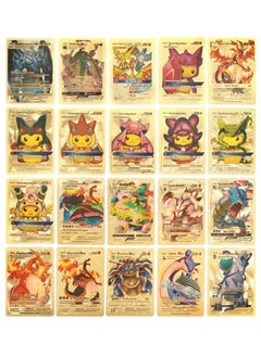 Pokemon Golden foiled Pokemon Cards Rainbow Set (110 Pcs 55 Gold and 55 Rainbow) Pokemon Cards Including Vmax Rares V Series GX EX Rares Charizard Cards ( Random pic and design on cards box cover)  - Image 3